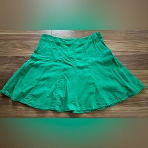 Zara Linen Blend Skirt Green Size M